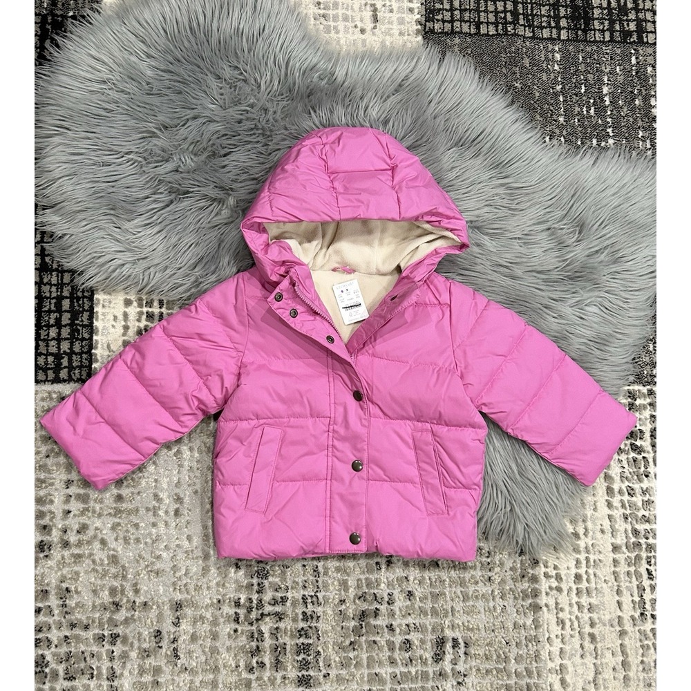 J Crew Girls Pink Cloud Puffer Jacket Coat Hooded Size XXS ($168) *See Notes